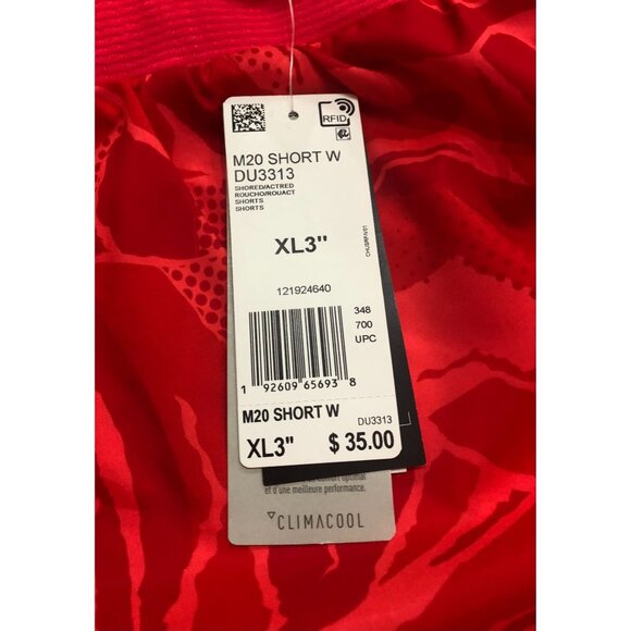 Adidas Running Womens XL Pink Floral Athletic 3" Shorts New with Tags - Picture 2 of 5